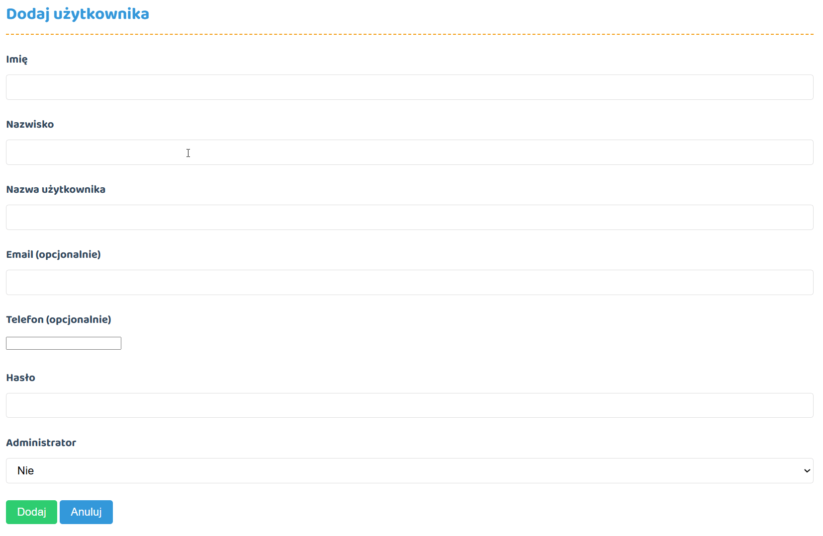 Lista dzieci i rodziców